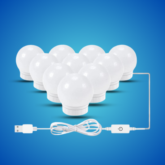 LED Vanity Mirror Fill Light – 3-Color Dimmable USB Makeup Light Bulbs